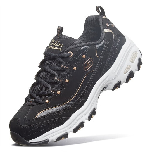 Женская обувь Skechers с уникальным уникальным узором змеи толстые подошвы ретро-ботин