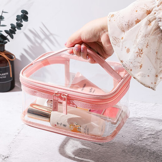 ToMill Transparent Cosmetic Bag Women's Waterproof Toiletries Bag Portable Travel Large Capacity Cosmetic Storage Bag Skin Care Product Storage Bag Summer-Colorful-Large Size