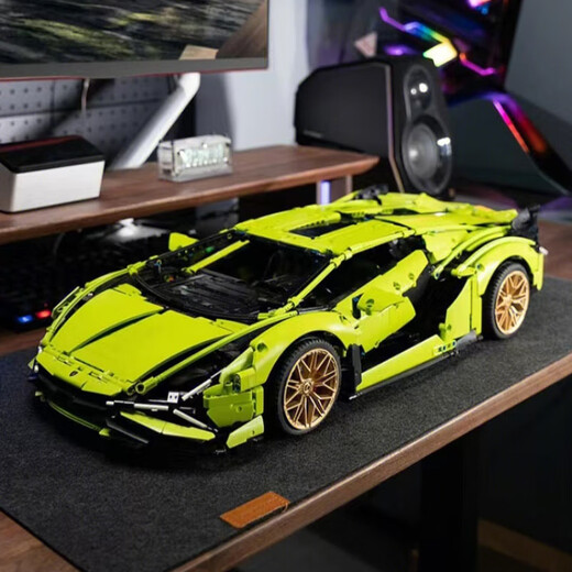 Lamborghini zusammengebautes Bausteinspielzeug, ferngesteuerter Rennsportwagen, Junge, hoher Schwierigkeitsgrad, mechanisches Set, Automodell, McLaren P1, ferngesteuerte Version, 3893 Partikel, kompatibel mit Lego-Baustein-Rennen
