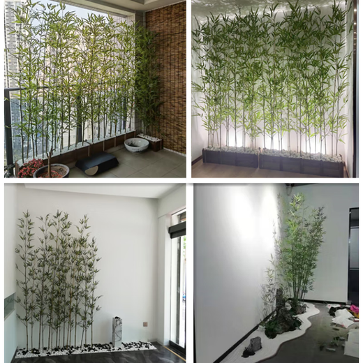 Hua e flow simulated bamboo outdoor decoration fake bamboo simulated plant landscaping bionic bamboo outdoor green plants 2.5 meters high 100 roots