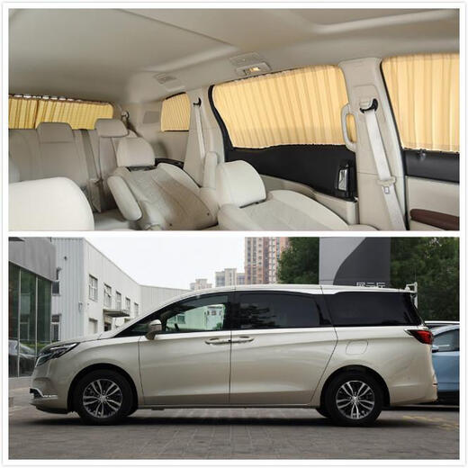 Diyan New and Old Buick GL8ES Lu Zun 653T Onshore Business Class Special Car Curtain Sunscreen Double Old Lu Zun Seven-Window Louver Black Aluminum Alloy Double
