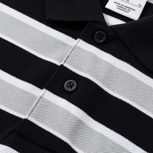 耐克（NIKE）polo衫男装夏季纯棉透气舒适翻领休闲条纹上衣跑步运动服男子短袖 FN3897-010 2XL /185/100A