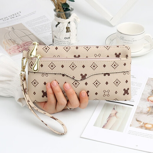 Changyin Nouvelle version coréenne Simple Femme's Clutch Casual Versatile Femme pour femmes Mobile Portefeuille Portefeuille Hand Grab Sac à main à la mode 521 Mètres blancs
