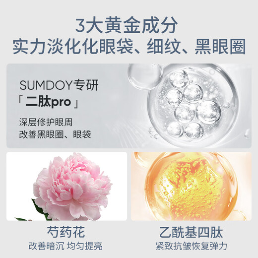 SUMDOY Japanese imported eye cream improves dark circles, eye bags, lightens fine lines, lifts and tightens men and women [Super value recommendation] Eye cream + eye mask Double repair
