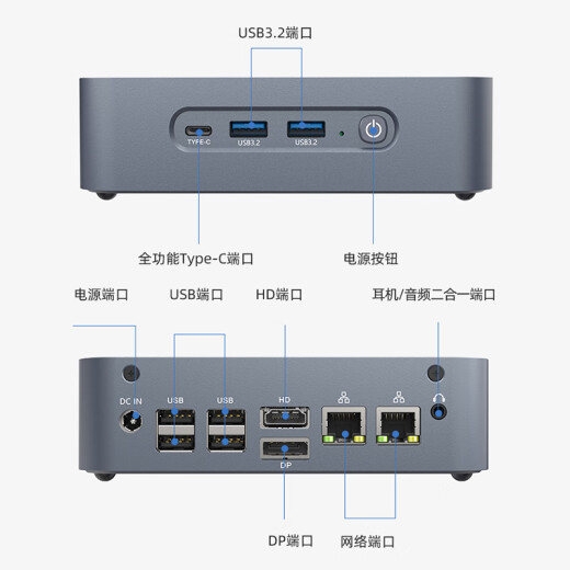 Mofang/MoreFineS500+Ruilong R5-5625U mini host i9-level office home game minipc micro computer low voltage version extended 2.5 mechanical disk Ruilong R5-5625U [6 core] 32G+512GNVMe solid state