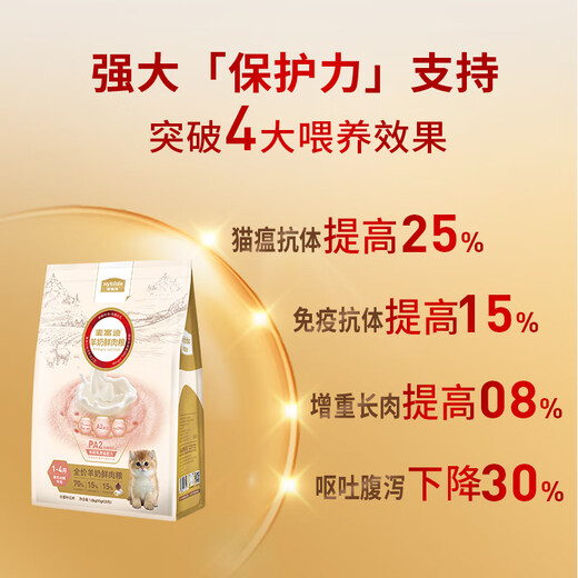 麦富迪猫粮 羊奶鲜肉全价粮1kg 离乳期幼猫粮