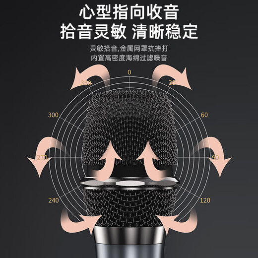 SANSUI wireless microphone, universal, professional-grade U-segment karaoke special conference host, live broadcast karaoke, outdoor square dance, handheld portable performance home ktv singing rechargeable microphone, flagship version of dual microphone, performance-level universal microphone, one to two, true U-segment wireless charging