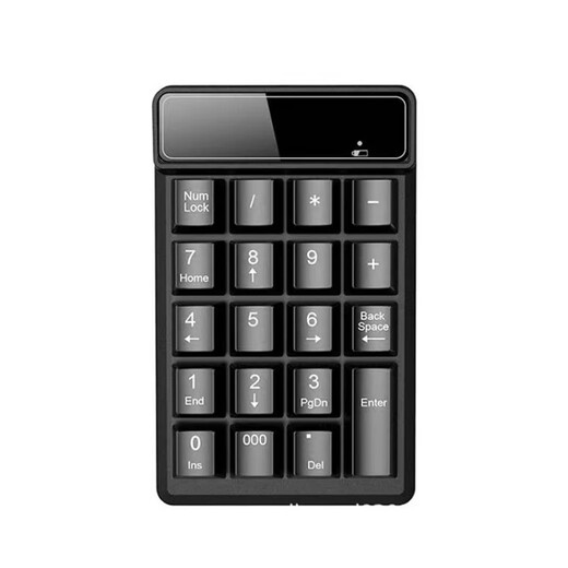 Pinyi USB wireless Bluetooth numeric keypad Mini keyboard floating mechanical feel 19-key financial accounting password wireless USB version - black