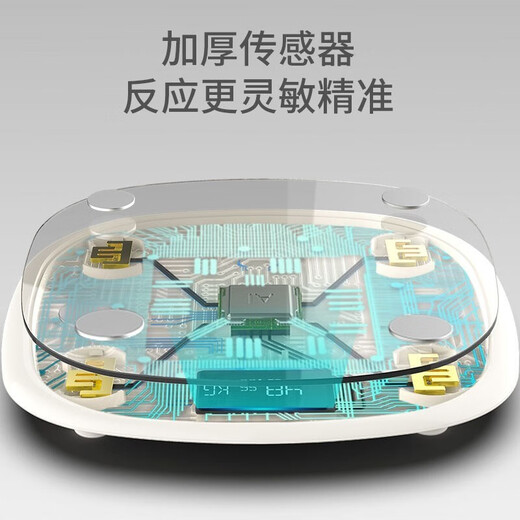 健丝美（JESIMY）电子称体重秤家用人体精准称重充电小型女可爱高精度智能体脂秤GK 体脂充电款-玫瑰金