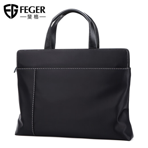 
Feige handbag for men business bag trendy men Oxford cloth casual large capacity computer bag men bag briefcase men black (hot-selling recommendation) 14 inches