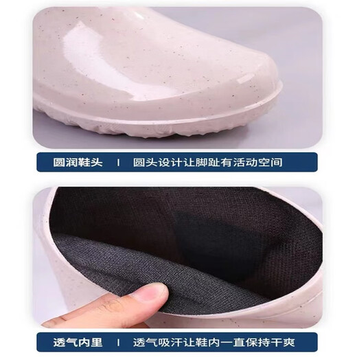 回力防滑雨鞋女水鞋中筒雨靴高筒胶鞋冬季加棉雨鞋女耐磨加绒水靴 863中筒卡其【无棉】标准码 37