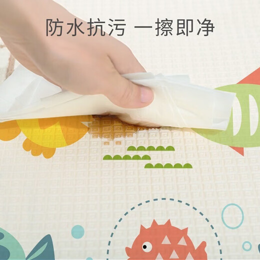 贝肽斯爬行垫家用爬爬垫婴儿双面加厚宝宝爬行地垫爬爬垫XPE材质精选 熊猫 一体款 150*180*2cm 常规