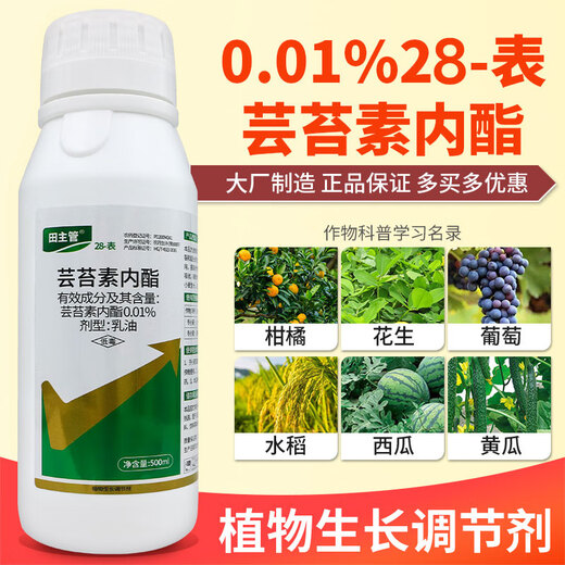 Plant growth regulator 28 epibrassinolide plant growth regulator for wheat, soybeans, vegetables and fruit trees to promote differentiation, rooting and seedling strengthening agent 28 epibrassinolide 500ml*1 bottle