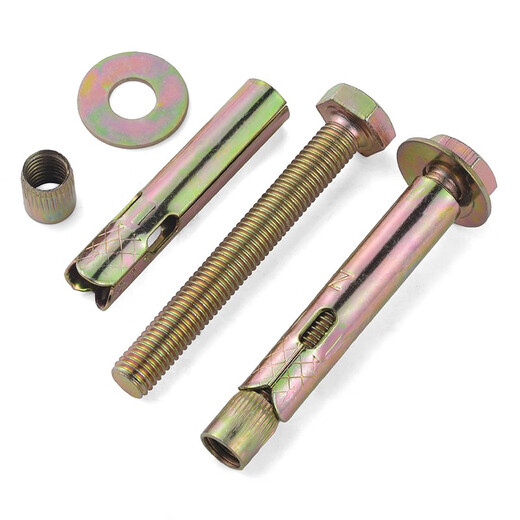 Jinggong (JINGGONG) national standard external hexagonal expansion screws, extended internal expansion bolts, iron implosion, built-in floor expansion, national standard M10*60 (5 pieces), punching 12mm