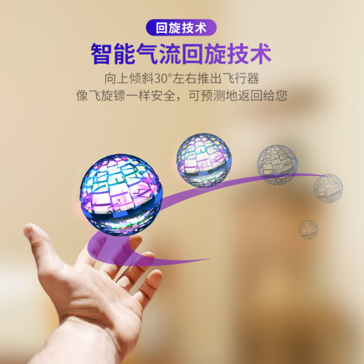 Yufan bird flying gyro in the air, fall-resistant, suspended, anti-gravity induction flying ball, flying finger gyro, children's toy, magic ball, birthday gift, creative remote control airplane toy, upgraded model, dazzling blue