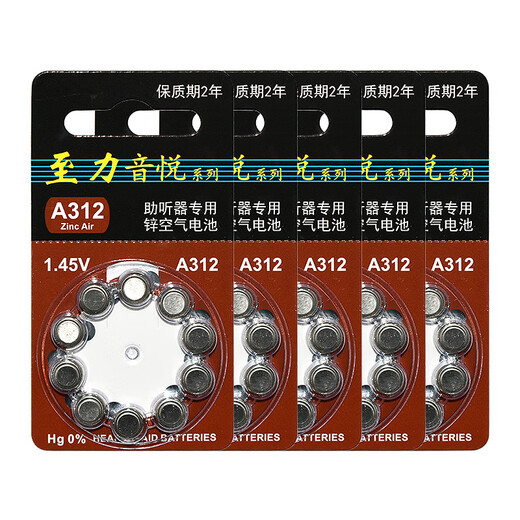 Hörgerätezubehör für Liyinyue Taste Zink Air Battery Special A10 13 312 675 an Liyinyue A312 (5 Platten und 50 Tabletten)