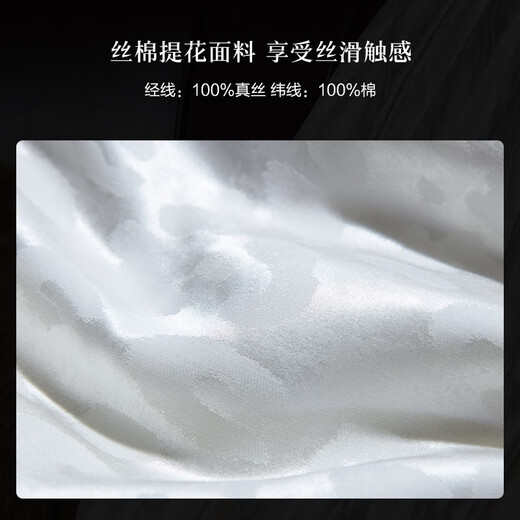 寐（MINE）舒享丝棉提花100%桑蚕丝被子加厚保暖被芯蚕丝冬被至爱 248*248cm (填充1350g)