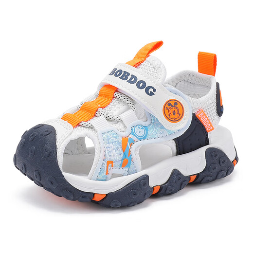 BOBDOG Children's Shoes Baotou Children's Sandals Summer Boys Toddler Shoes 105332053 Beige/Navy Blue 24