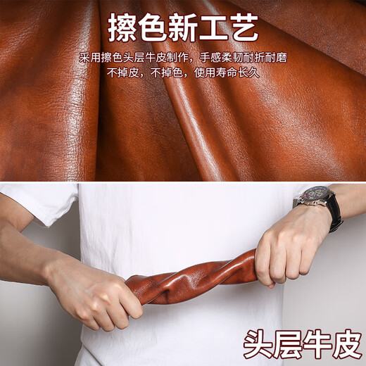Sac de clé Gerola Sac de rangement en cuir authentique Sac de grande capacité Key Sac Couverture de la taille de la taille de vache haut de gamme