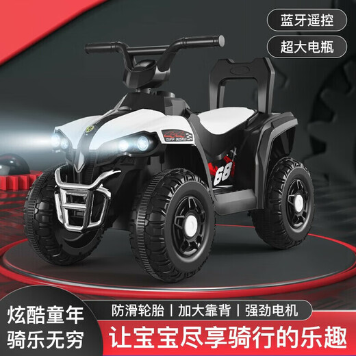小乐狗儿童电动车四轮车带遥控沙滩车网红小孩童车宝宝玩具车可充电坐人 蜘蛛红+大电瓶+早教+遥控