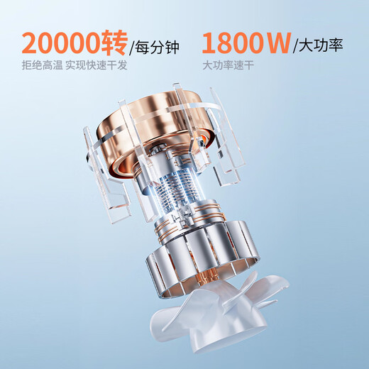 Royalstar Hair Dryer Home Light Care Hair Dryer High Power Quick Drying Hair Dryer Ladies Portable Hair Dryer Gifts for Girls Holiday Gifts Blue Exclusive Hair Care Professional Hair Dryer