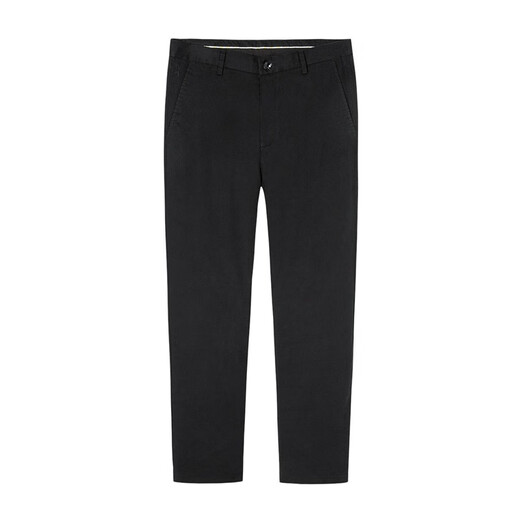 Tanzen mit dem Wolf [Baumwollfunktion bequem] Casual Pendler Mid-T-T-T-Mid-T-T-T-Mid-Waist Dehnung bequeme vielseitige Männerhosen 001 Black 31