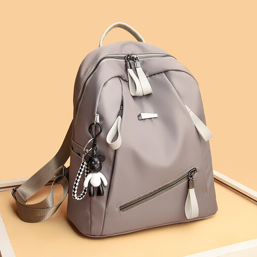 Kangaroo Cube Women's Large Capacity Backpack Women's Backpack 2025 New Solid Color Fashion Casual Backpack Practical Travel Bag Black