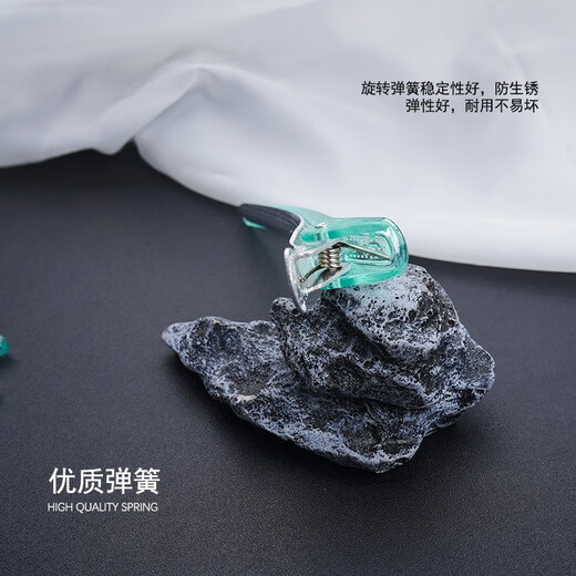 GUTCHE理发夹子 美发专用分区夹子一字无痕夹理发师专用长嘴鸭嘴夹加长 #透明款 10只
