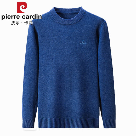 Pierre cardinal hommes hommes rond en laine en laine Pull en peluche pure pull pure en laine pure hommes d'âge moyen chaud de couleur solide en laine de base en tricot tricot blanc [cou rond] 12182-48 175 taille [recommandé 140-155 Jin [Jin est égal à 0,5 kg]]]