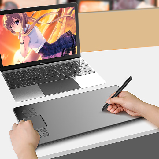 绘客 (VEIKK)T50 数位板 手绘板智能手绘板触控按键双操作 10英寸手机绘图板 厂商直发 星耀黑
