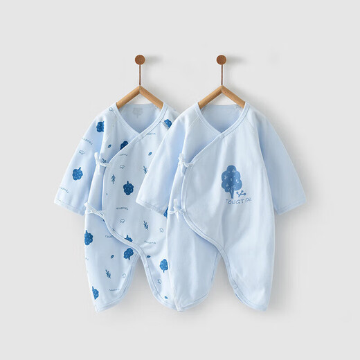 Tongtai baby jumpsuit newborn clothes four seasons 0-6 months male and female baby pure cotton underwear butterfly harem 2-piece
