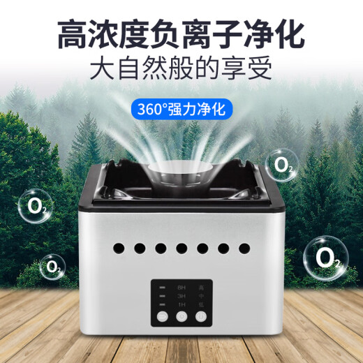 创意猪智能烟灰缸净化器男士礼物高档实用男生老公生日礼物30-40岁摆件 尊贵银丨烟灰缸空气净化器【三档风速+多重过滤】 送爸爸长辈父亲生日礼物送同事领导男朋友40-50岁
