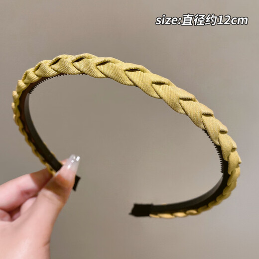 BARY REEF simple hair pressure headband women's face wash special hairband women's non-slip broken hair hairpin 2024 new headwear black braided hairband