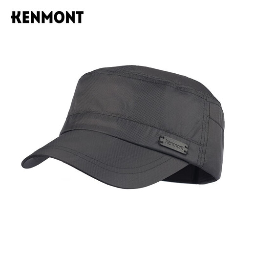 Kenmont thickened warm quilted pure black peaked cap men's autumn and winter outdoor street cold flat cap km-2651