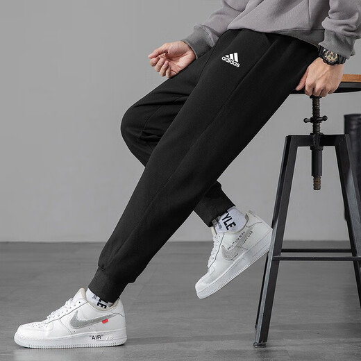 阿迪达斯 （adidas）官网官方男裤子 25春季新款运动裤跑步训练健身裤子棉质透气宽 GK9226 XS 170
