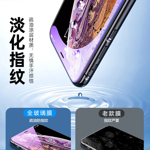 Yise подходит для Apple 11pro/x/xs Memdered Film iPhone11pro, смягченная пленка против синего света высокой четкости против облигации против Finerprint против мобильного телефона Стекло для мобильного телефона, стеклянная защитная пленка