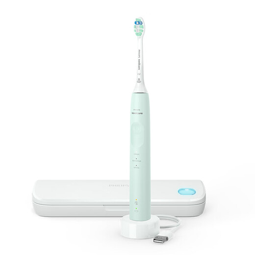 Philips (PHILIPS) electric toothbrush for adults, birthday gift, couples give to boys and girlfriends, gum protection series, 3 modes, 7 times plaque removal, green HX3697/25