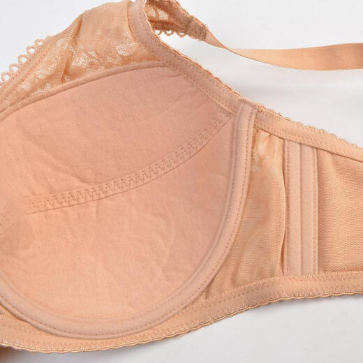 KMKO Purple Lan Underwear SW7373 Bra side-closing adjustment thin cup large bra Apricot skin 80D