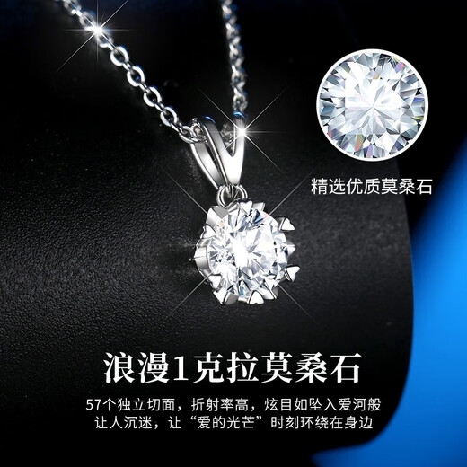 Farcoko six-pointed star snowflake pendant necklace, feminine and simple clavicle chain, Christmas, Valentine's Day, birthday gift for girlfriend, white gold (free engraving)