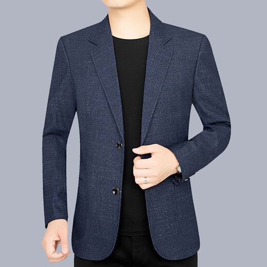 Denton Hepburn 2025 spring and autumn new plaid suit men's business casual suit middle-aged dad single suit men's jacket gray XL 180