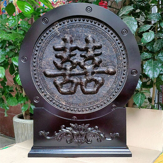 星罗宇茶雕摆件40厘米居家装饰摆件云南特色普洱茶工艺品茶商务创意礼品 龙凤呈祥