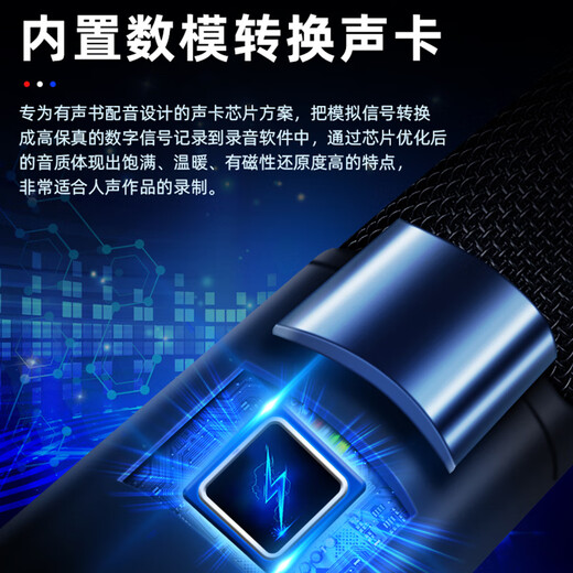 Burren Bell BL520X-USB condenser microphone audiobook special recording equipment professional novel Himalayan mobile phone microphone recitation dubbing broadcast set anchor recording studio level with cantilever bracket + monitoring headset set (special for recording songs)