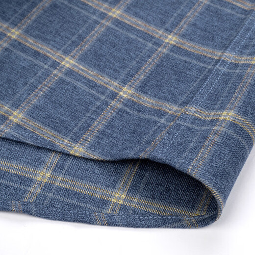 Shanshan (FIRS) pure cotton brushed shirt middle-aged dad wear business casual cotton plaid shirt for men coffee plaid 40