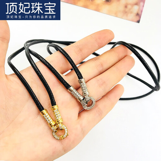 DING FEI Thai original Buddha amulet chain, color-preserving wax rope, anti-sweat Buddha amulet lanyard, multi-hanging quick-release buckle pendant rope, double hanging up and down, gold version (Thailand original) A28-108