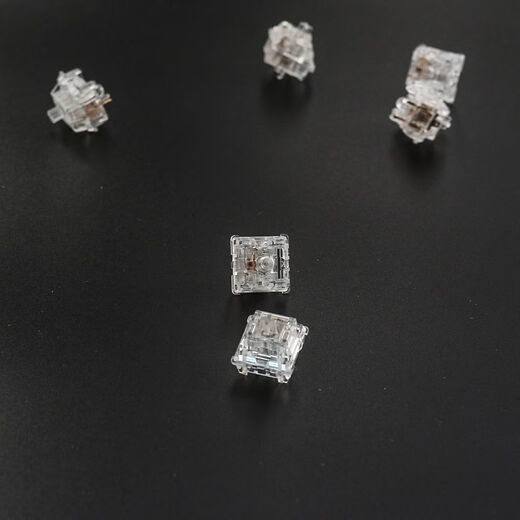 皎月轴全透明PC段落线性轴RGB热插拔客制化机械键盘DIY轴体 线性轴 100颗皎月轴罐装