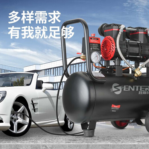 XMSJ无油低音空气压缩机电机空压机家用木工装修便携式喷漆气泵 1390W-9L送5件套