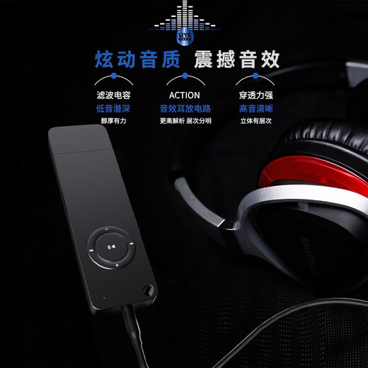 AnsUOFU mp3 Bluetooth Student Walkman Small Sports Running Small Portable Mini External High-Quality Music Player Mysterious Black + 32G (copied a lot of songs of various styles) Gift gift bag