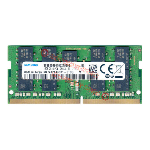 Samsung (SAMSUNG) original PC4 DDR4 ECC SODIMM fourth generation notebook server error correction and verification memory module Synology NAS Lenovo Dell mobile workstation memory module ECC SODIMM DDR4 2666 16G