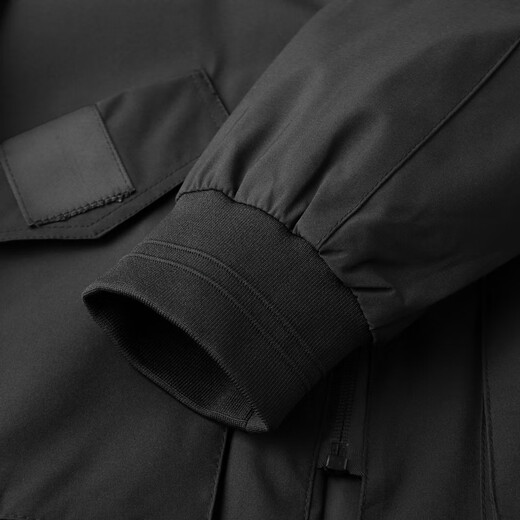 Year of the Fat Man Windbreaker Jacket Men's Large Size Men's Fat Man Hooded Autumn Mid-Length Jacket Plus Fat Extra Large Pure Black Jacket Model H306 Plus Velvet 8XL 251-270Jin Jin is equal to 0.5 kg