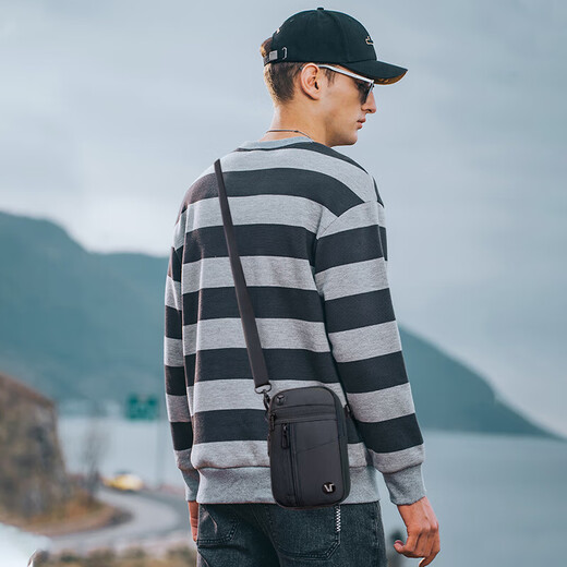 VICTORIATOURIST crossbody bag men's chest bag multifunctional shoulder bag sports small backpack mobile phone bag commuter lightweight casual small shoulder bag